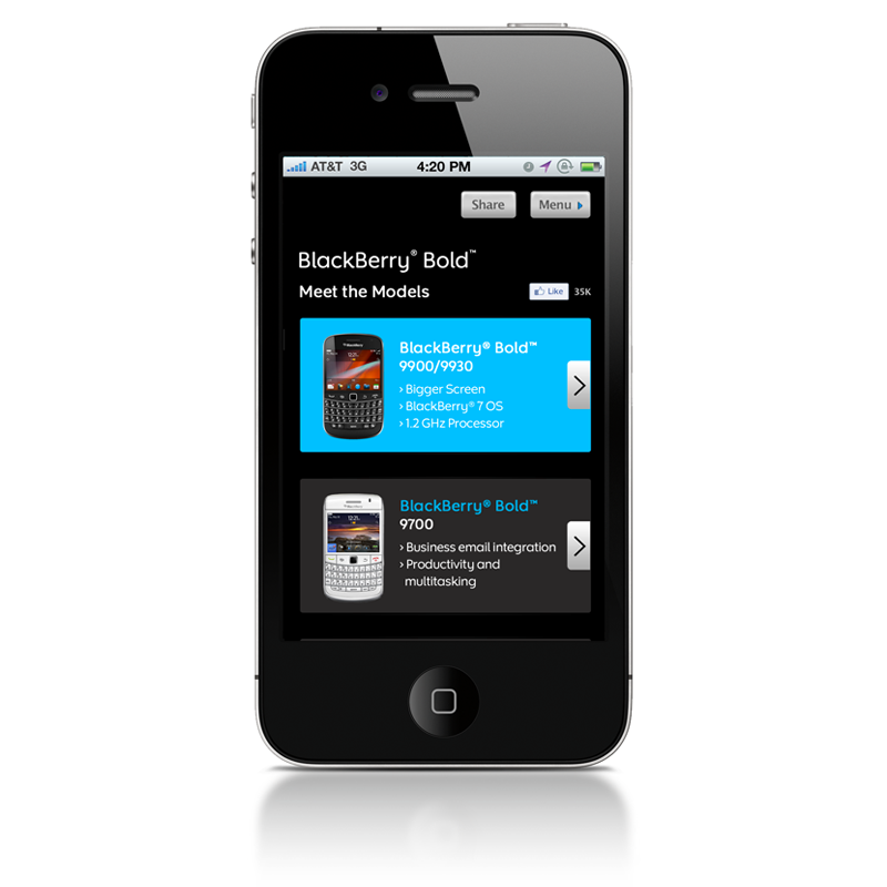 BlackBerry/RIM Mobile Site